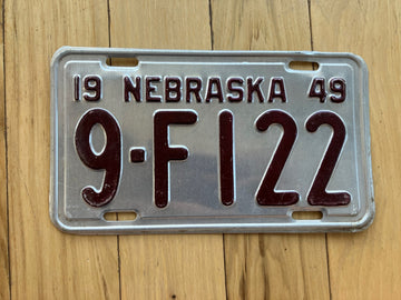 1949 Nebraska Farm Truck License Plate