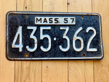 1957 Massachusetts License Plate