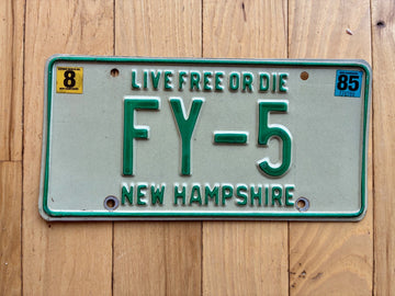 1985 New Hampshire Vanity License Plate