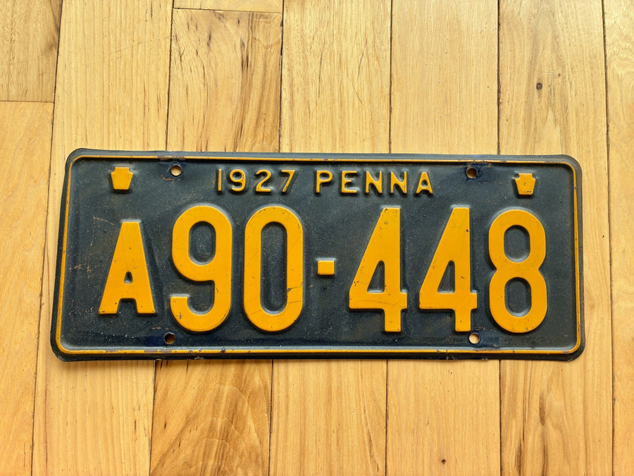 1927 Pennsylvania License Plate
