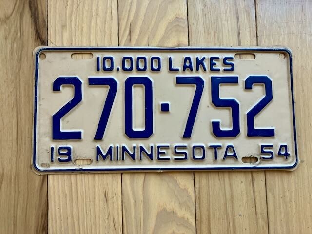 1954 Minnesota License Plate
