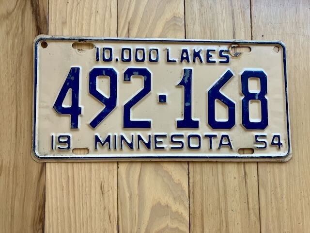 1954 Minnesota License Plate