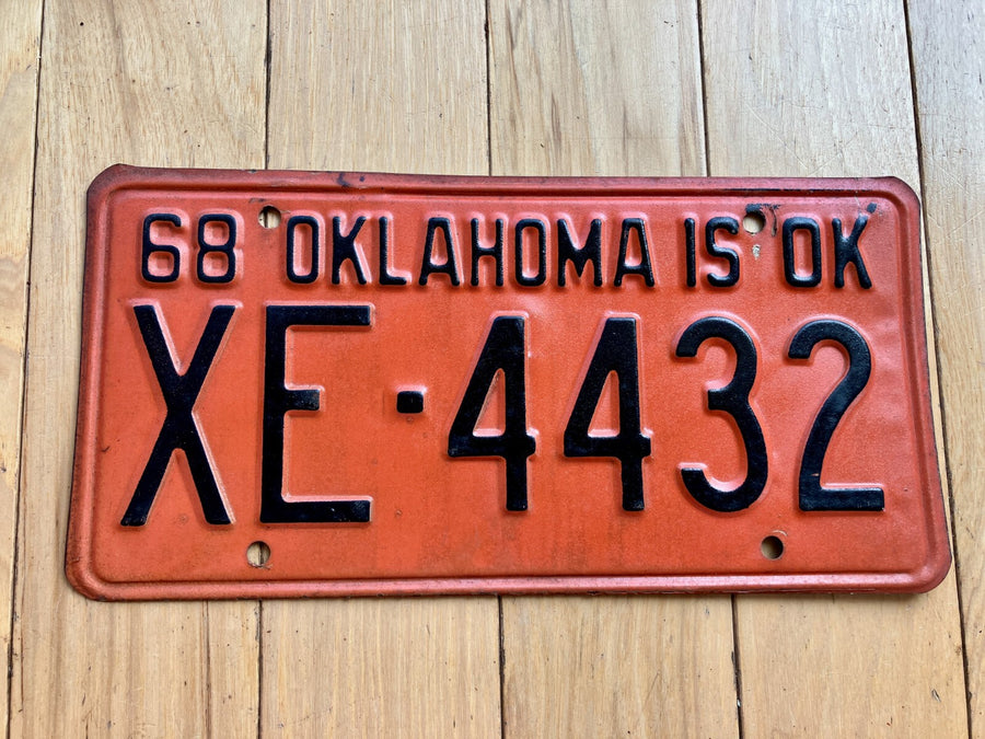 1968 Oklahoma License Plate