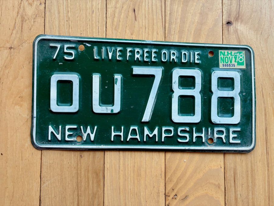 1975 1978 New Hampshire License Plate