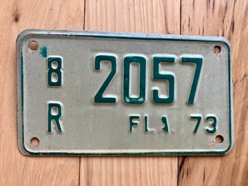 1973 Florida Motorcycle License Plate