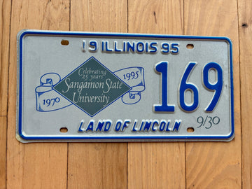 1995 Illinois Celebrating Sangamon State University License Plate