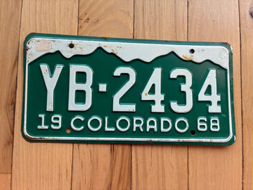 1968 Colorado License Plate