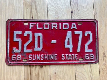1969 Florida License Plate