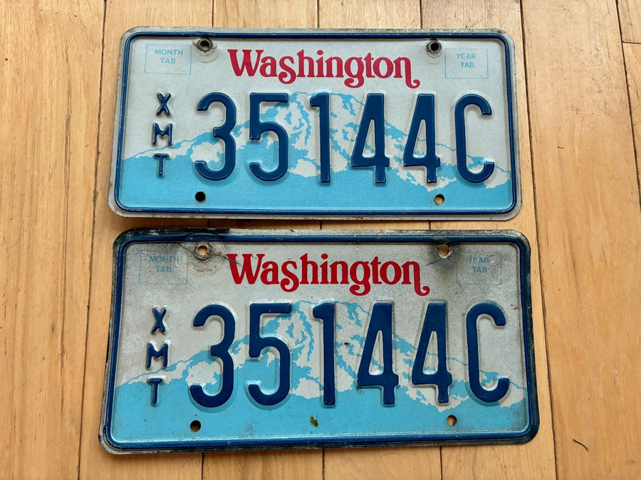 1987 Pair of Washington State County License Plates