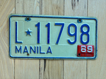 1969 Manila Philippines License Plate