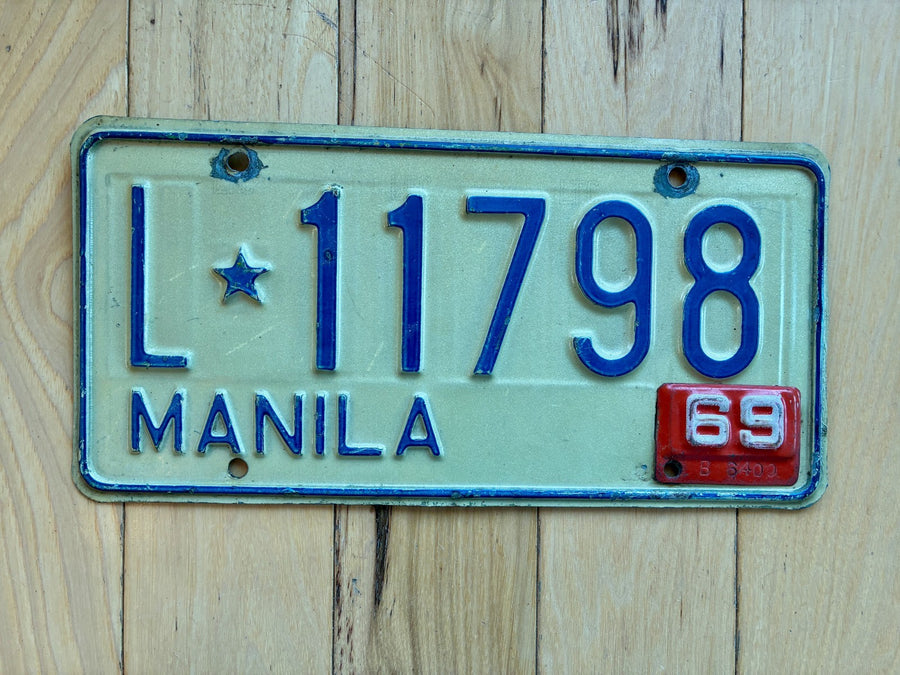 1969 Manila Philippines License Plate