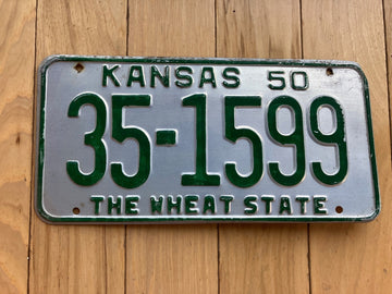 1950 Kansas License Plate