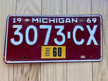 1969 Michigan License Plate