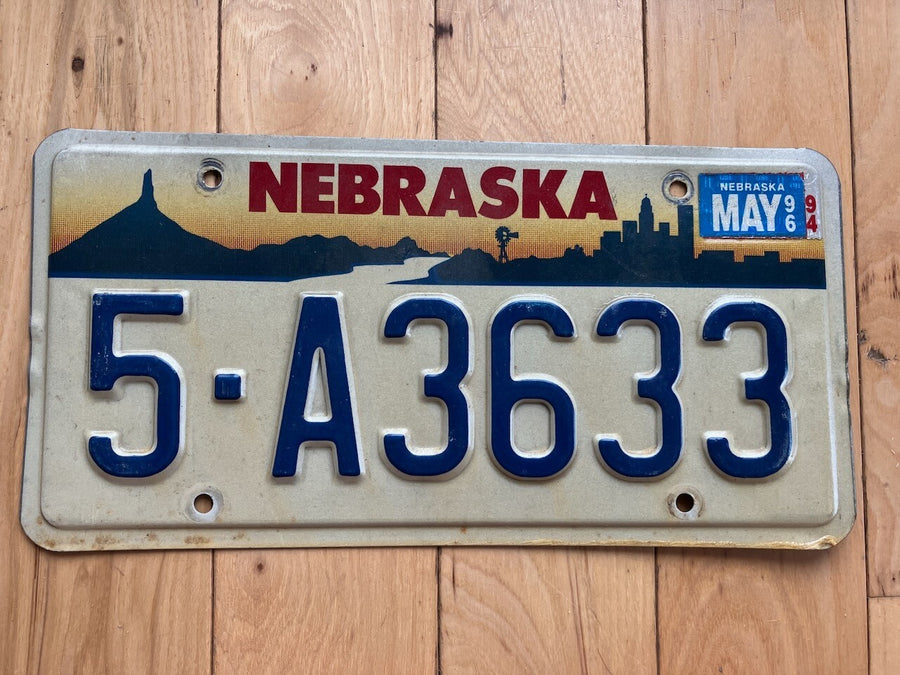 1996 Nebraska License Plate