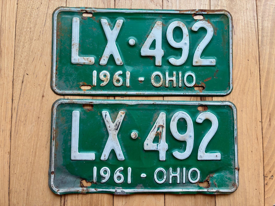 Pair of 1961 Ohio License Plates