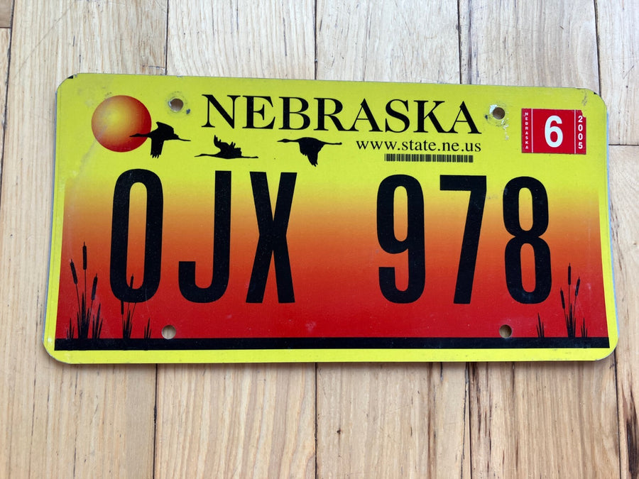 2005 Flat Nebraska License Plate