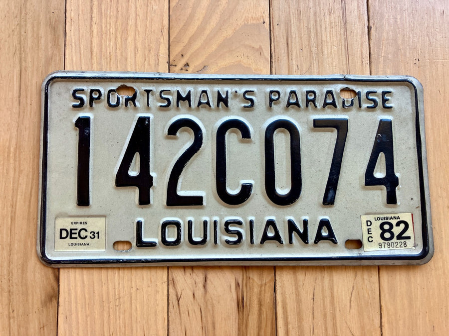 1982 Louisiana License Plate