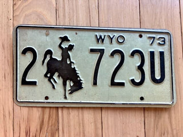 1973 Wyoming License Plate