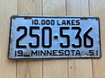 1951 Minnesota License Plate
