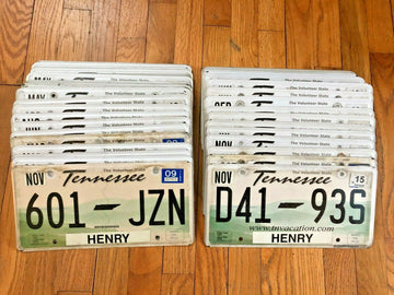 100 Tennessee License Plates - Craft Condition