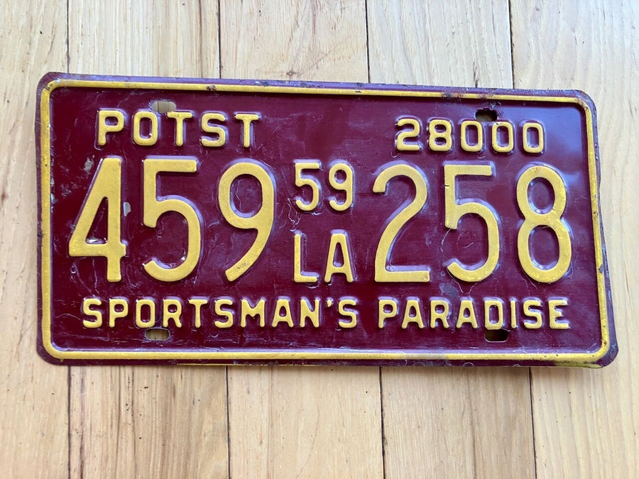 1959 Louisiana POTST License Plate