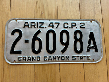 1947 Arizona Maricopa County License Plate (Not MVD/YOM Eligible)