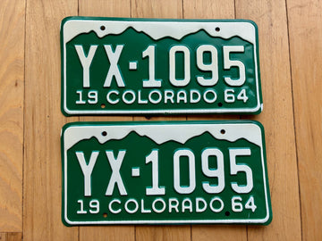 Pair of 1964 Colorado License Plates