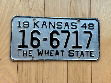 1949 Kansas License Plate