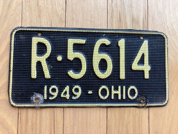 1949 Ohio Waffle License Plate