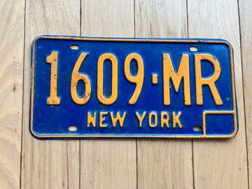 1966 Base New York License Plate