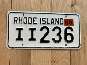 1966 Rhode Island License Plate