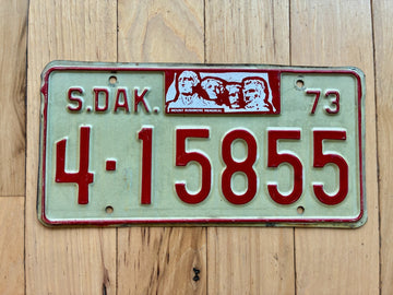 1973 South Dakota License Plate