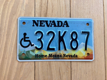 2016 Nevada Handicapped / Disabled Motorcycle License Plate