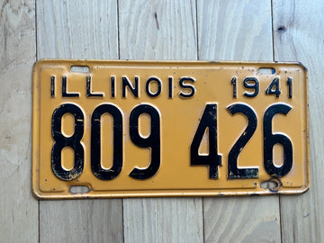 1941 Illinois License Plate