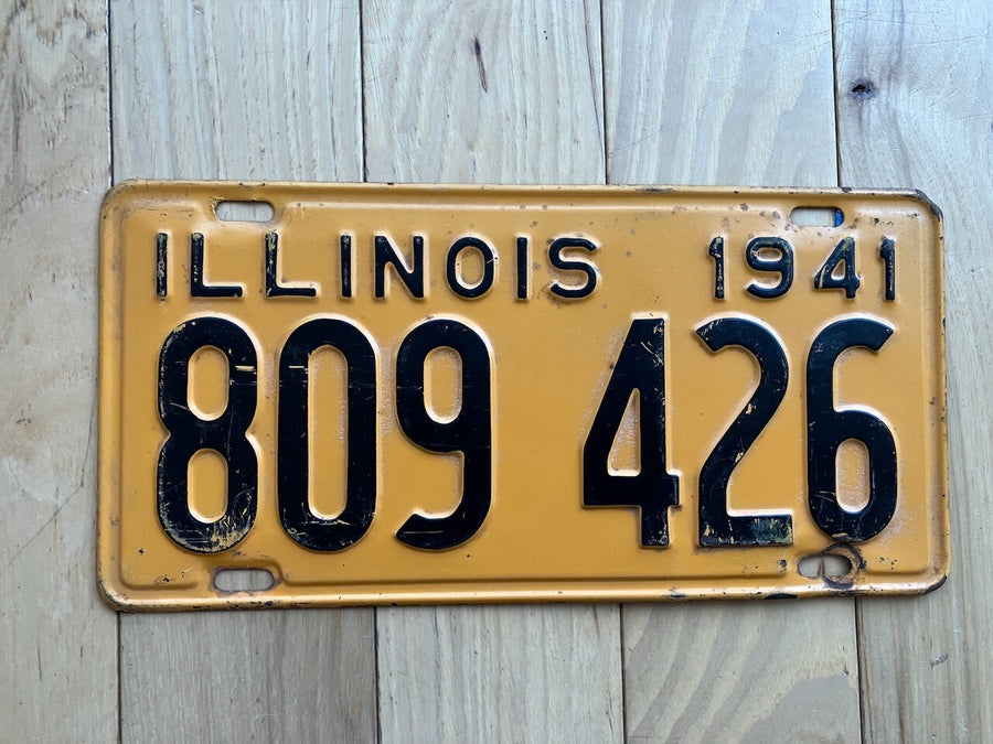 1941 Illinois License Plate