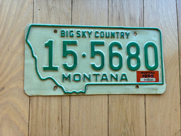 1969 Montana License Plate