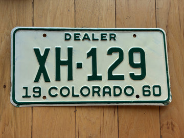 1960 Colorado Dealer License Plate