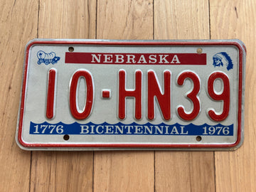 1976 Nebraska License Plate