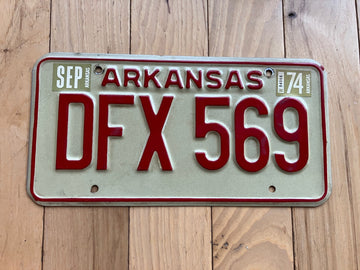 1974 Arkansas License Plate