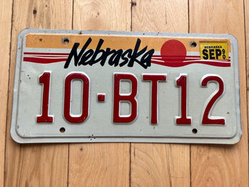 1990 Nebraska License Plate