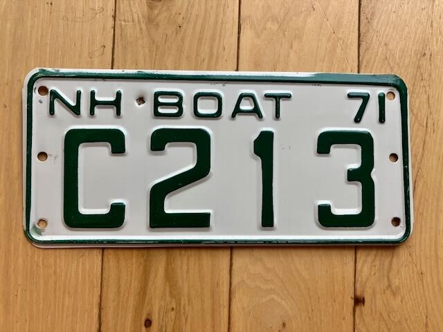 1971 New Hampshire Boat License Plate