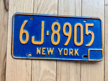 1966 Base New York License Plate