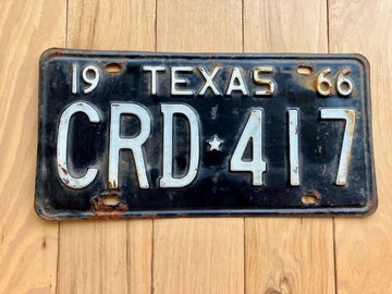 1966 Texas License Plate