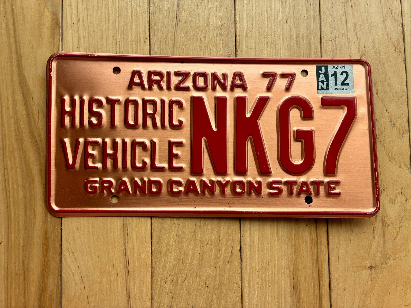 1977 Arizona Historic Vehicle License Plate – RusticPlates