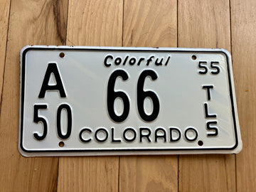 1955 Colorado Trailer License Plate