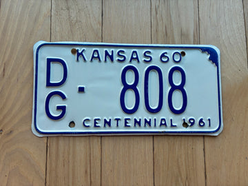 1960 Kansas License Plate