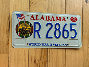 1996 Alabama World War II Veteran License Plate