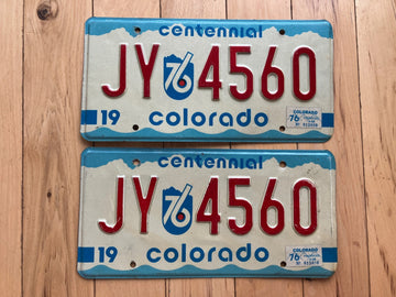 Pair of 1976 Colorado License Plates