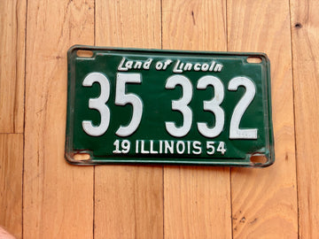 1954 Illinois License Plate