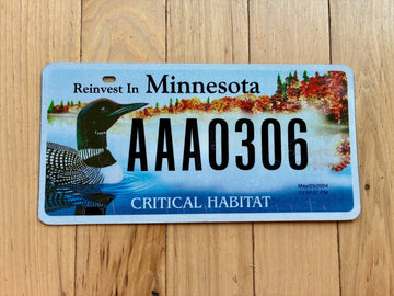 2008 Minnesota Critical Habitat Duck License Plate - AAA0306